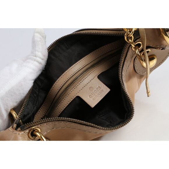 GUCCI Babouska Hysteria Beige Leather Hobo Bag - Picture 16 of 16